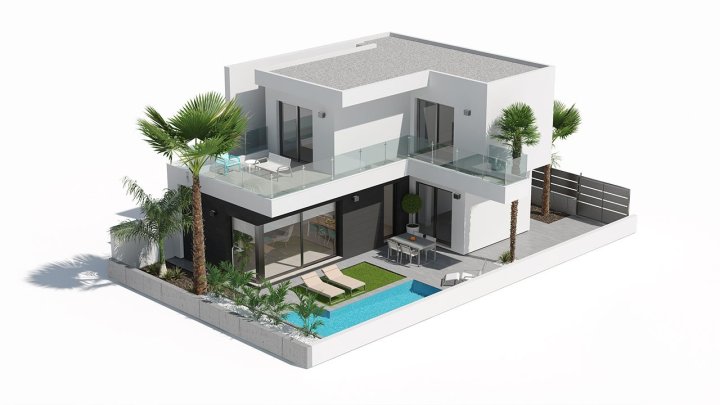 Elegante Villen mit 3 Schlafzimmern, 2 Bädern und Privatpool in einer Golfanlage