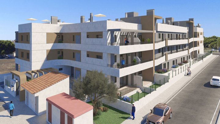 Moderne Wohnungen mit 1 Schlafzimmer und 1 Bad in Wohnanlage mit Gemeinschaftspool nur 1.500 m vom Strand
