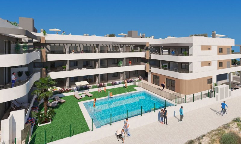 Moderne Penthouse-Wohnungen mit 1 Schlafzimmer, 1 Bad und Dachterrasse in Wohnanlage mit Gemeinschaftspool nur 1.500 m vom Strand