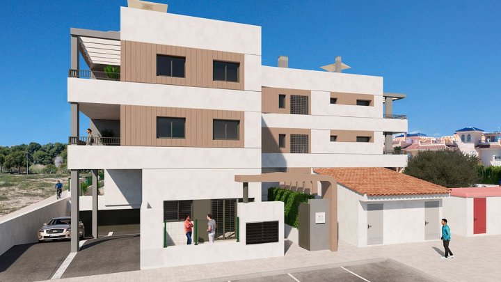 Moderne Penthouse-Wohnungen mit 1 Schlafzimmer, 1 Bad und Dachterrasse in Wohnanlage mit Gemeinschaftspool nur 1.500 m vom Strand