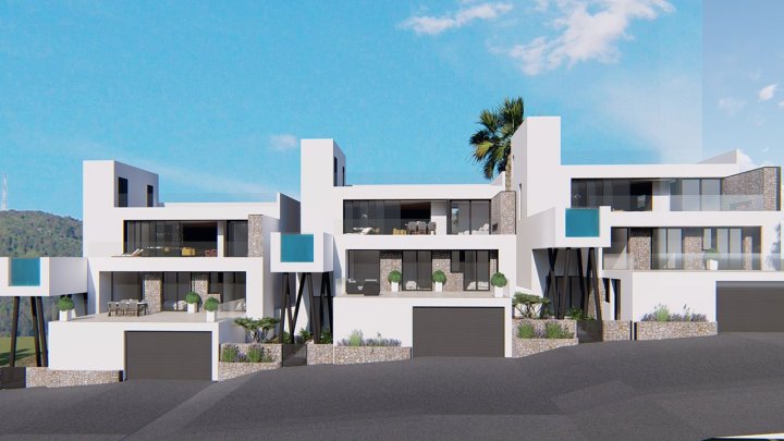 Großzügige und exklusive Villen mit 3 Schlafzimmern, 3 Bädern, Gäste-WC, Infinity-Pool, Garage/Keller und Meerblick
