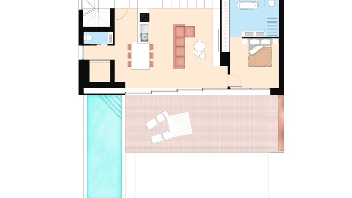 Großzügige und exklusive Villen mit 3 Schlafzimmern, 3 Bädern, Gäste-WC, Infinity-Pool, Garage/Keller und Meerblick