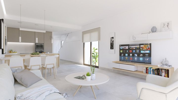 Wunderschöne Villen mit 3 Schlafzimmern, 3 Bädern, Dachterrasse, Fußbodenheizung in Bädern und Privatpool nur 1 km vom Strand