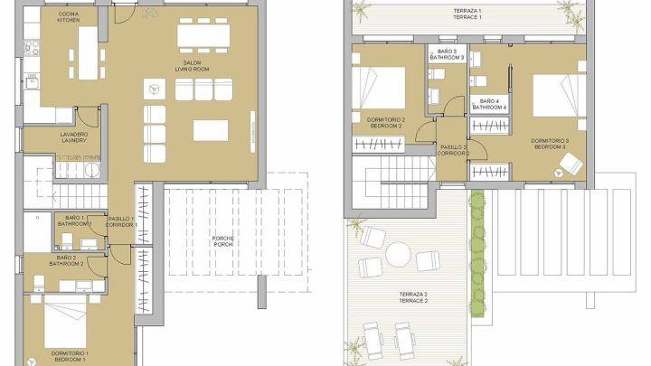 Exklusive Villen mit 3 Schlafzimmern, 3 Bädern, Gäste-WC, Kfz-Stellplatz und Privatpool in einer sehr schönen Golfanlage