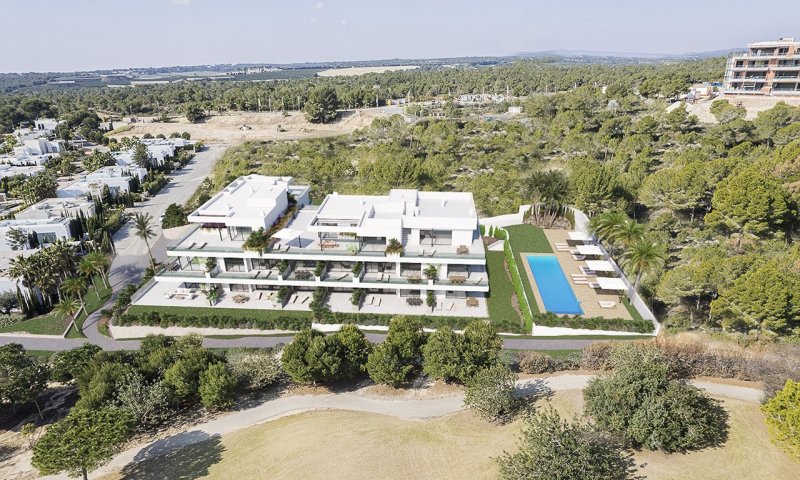 Fantastische Penthouse-Wohnungen mit 4 Schlafzimmern, Klimaanlage, Tiefgaragenstellplatz und Meerblick im exklusiven Las Colinas Golf Resort