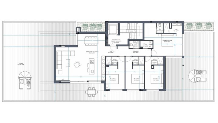 Fantastische Penthouse-Wohnungen mit 4 Schlafzimmern, Klimaanlage, Tiefgaragenstellplatz und Meerblick im exklusiven Las Colinas Golf Resort