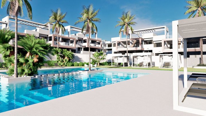 Exklusive Obergeschoss-Wohnungen mit 3 Schlafzimmern, 2 Bädern, Dachterrasse und Gemeinschaftspool