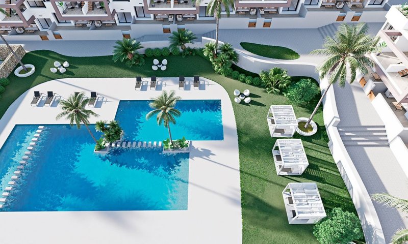 Exklusive Obergeschoss-Wohnungen mit 3 Schlafzimmern, 2 Bädern, Dachterrasse und Gemeinschaftspool