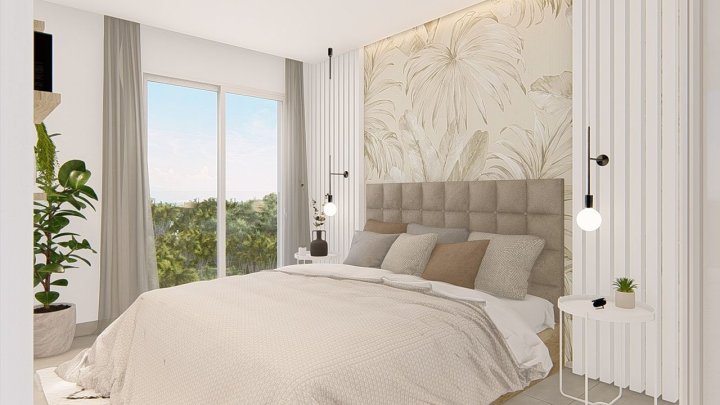 Appartements mit 3 Schlafzimmern, 2 Bädern, Klimaanlage, Einbauküchen mit Elektrogeräten, Tiefgaragenstellplatz, Gemeinschaftspool und Spa