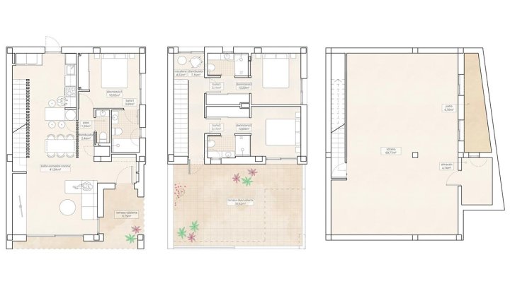 Moderne Villen mit 3 Schlafzimmern, 3 Bädern, Gäste-WC, Keller, Klimaanlage und Privatpool in wunderschöner Umgebung