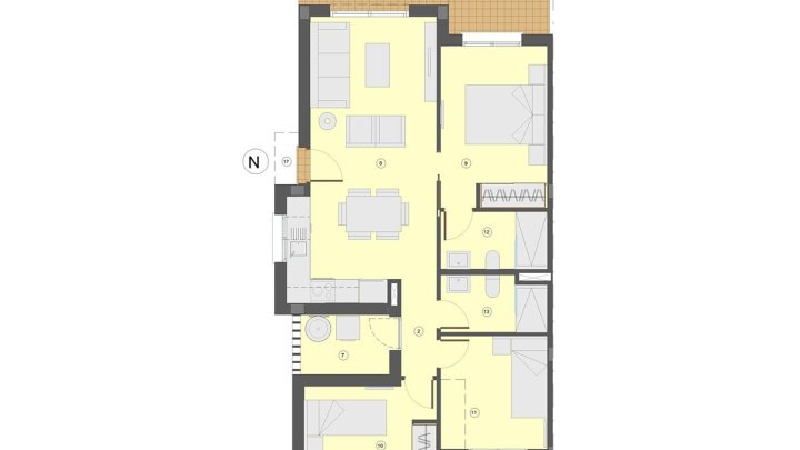 Moderne eingeschossige Doppelhaushälften mit 3 Schlafzimmern, 2 Bädern und Gemeinschaftspool in wunderschöner Umgebung