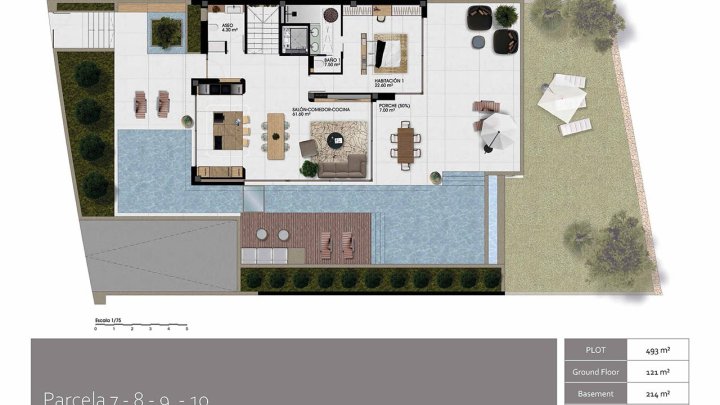 Exklusive und großzügige Villen mit 3 Schlafzimmern, 3 Bädern, Gäste-WC, Garage, großem Souterrain, Privatpool und Meerblick