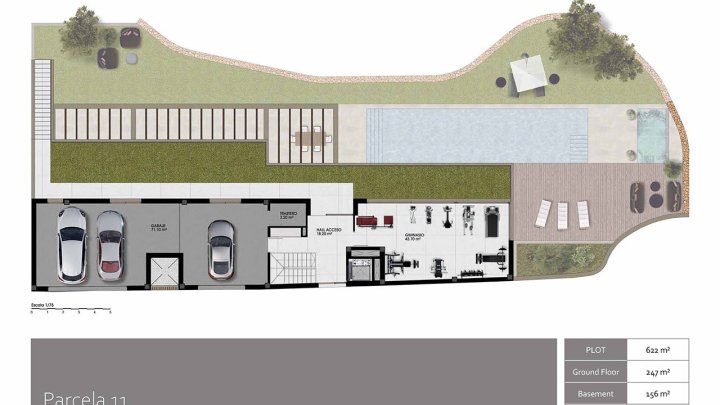 Exklusive und großzügige Villen mit 3 Schlafzimmern, 3 Bädern, Gäste-WC, Garage, großem Souterrain, Privatpool und Meerblick