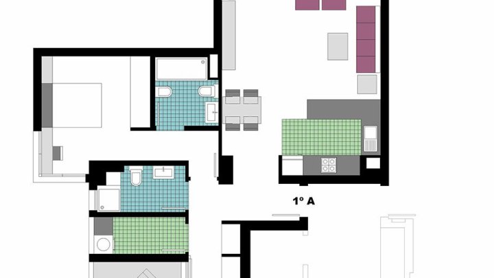 Appartements mit 2 Schlafzimmern,  2 Bädern, Vorinstallation Klimaanlage, Gemeinschaftspool und Fitnessraum Nähe Golfplatz