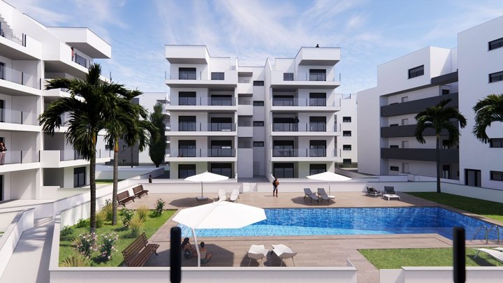 Komfortable Wohnungen mit 3 Schlafzimmern, 2 Bädern, Tiefgaragenstellplatz und Gemeinschaftspool Nähe Roda Golf & Beach Resort