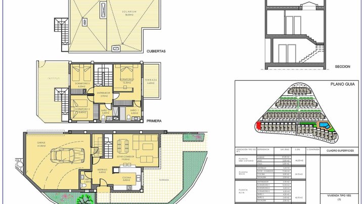 Wunderschöne Reihenhäuser mit 3 Schlafzimmern, 2 Bädern, Gäste-WC, Keller/Garage, Dachterrasse und Gemeinschaftspool bei Alenda Golf