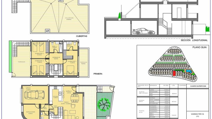 Wunderschöne Reihenhäuser mit 3 Schlafzimmern, 2 Bädern, Gäste-WC, Keller/Garage, Dachterrasse und Gemeinschaftspool bei Alenda Golf