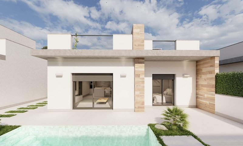 Moderne Villen mit 2 Schlafzimmern, 2 Bädern, Dachterrasse und Privatpool