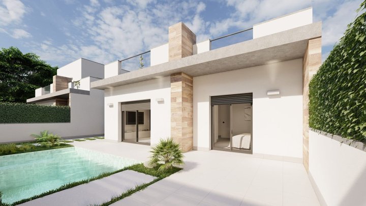 Moderne Villen mit 2 Schlafzimmern, 2 Bädern, Dachterrasse und Privatpool