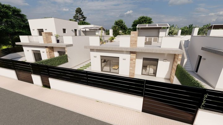 Moderne Villen mit 2 Schlafzimmern, 2 Bädern, Dachterrasse und Privatpool
