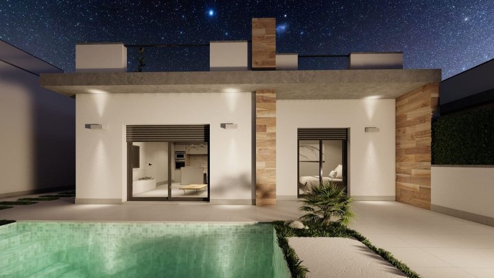 Moderne Villen mit 2 Schlafzimmern, 2 Bädern, Dachterrasse und Privatpool