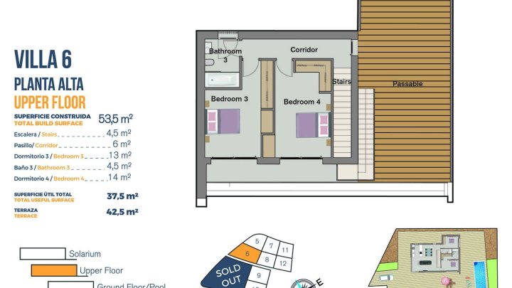 Exklusive Villen mit 3 - 4 Schlafzimmern, Privatpool und Dachterrasse mit Meerblick in wunderschöner Umgebung