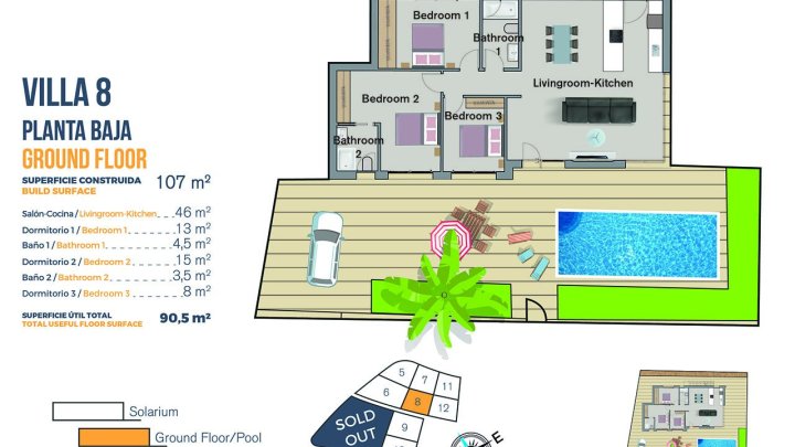 Exklusive Villen mit 3 - 4 Schlafzimmern, Privatpool und Dachterrasse mit Meerblick in wunderschöner Umgebung