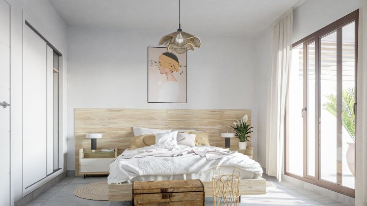 Appartements mit 2 Schlafzimmern, 2 Bädern, Domotiksystem, Alarmanlage, Gemeinschaftspool, Aufzug und Tiefgaragenstellplatz
