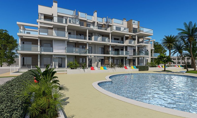 Appartements mit 2 Schlafzimmern, 2 Bädern und Gemeinschaftspool nur 200 m vom Strand
