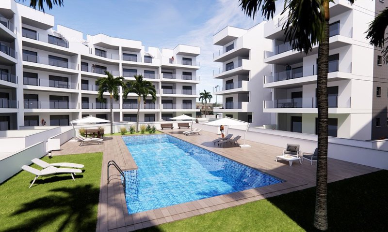 Komfortable Penthouse-Wohnungen mit 3 Schlafzimmern, 2 Bädern, Tiefgaragenstellplatz und Gemeinschaftspool Nähe Roda Golf & Beach Resort