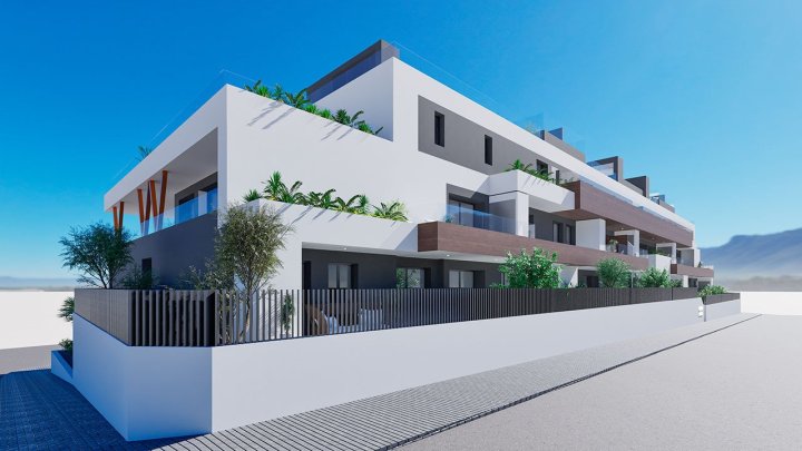 Moderne Appartements mit 2 Schlafzimmern, 2 Bädern, Einbauküchen mit Elektrogeräten und Gemeinschaftspool
