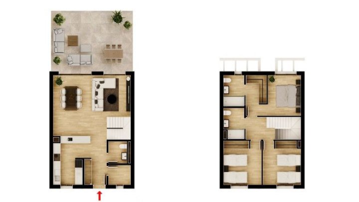 Wunderschöne Maisonette-Wohnungen mit 3 Schlafzimmern, 2 Bädern, Gäste-WC und Gemeinschaftspool am Alenda-Golfplatz