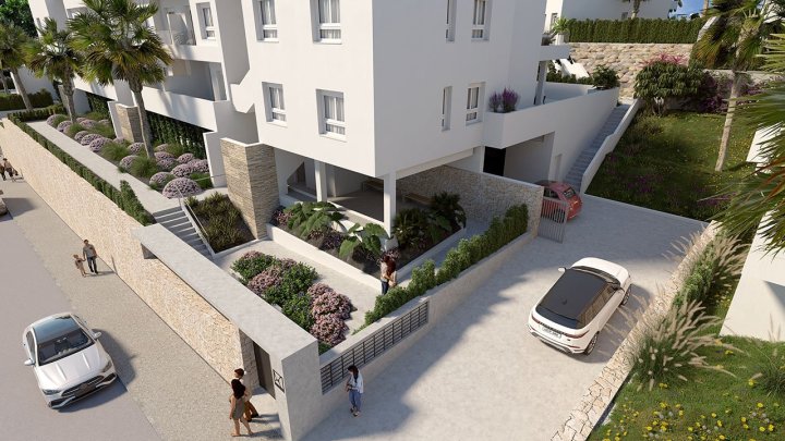Elegante Erdgeschoss-Wohnungen mit 3 Schlafzimmern, 2 Bädern, Klimaanlage und Gemeinschaftspool in einer wunderschönen Golfanlage