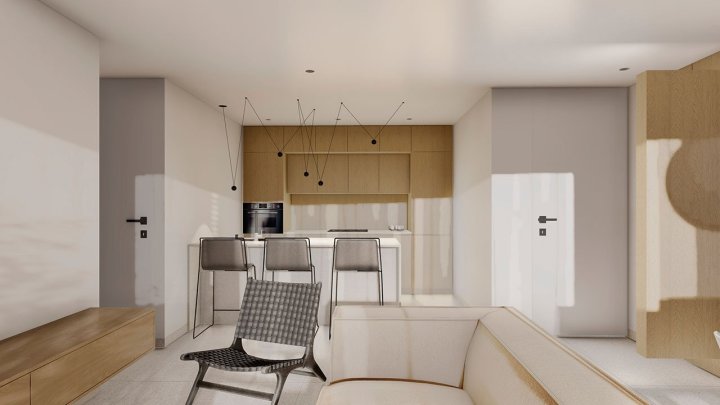 Appartements mit 2 Schlafzimmern, 2 Bädern, Klimaanlage und Einbauküchen mit Elektrogeräten in abgeschlossener Anlage mit Gemeinschaftspool und SPA