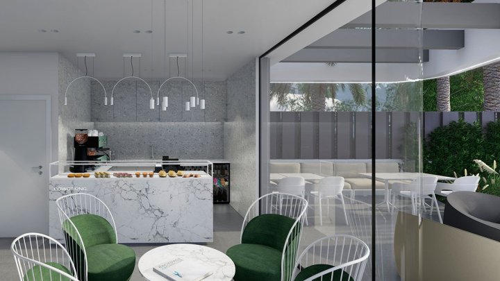 Appartements mit 2 Schlafzimmern, 2 Bädern, Klimaanlage und Einbauküchen mit Elektrogeräten in abgeschlossener Anlage mit Gemeinschaftspool und SPA