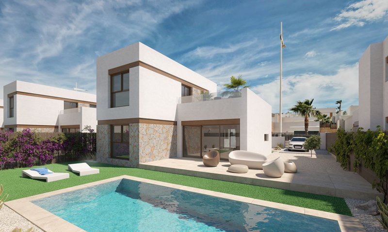 Wunderschöne Villen mit 3 Schlafzimmern, 2 Bädern, Dachterrasse und Privatpool im La Finca Golf Resort