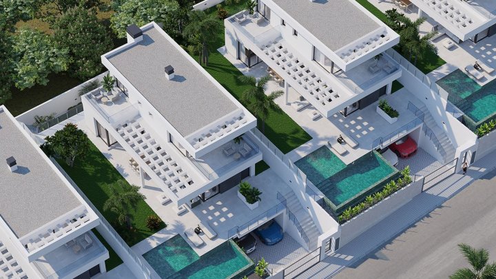 Exklusive Villen mit 3 Schlafzimmern, 3 Bädern, Privatpool, Keller/Garage und Meerblick