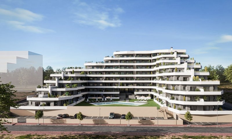 Moderne Wohnungen mit 2 Schlafzimmern, 2 Badezimmern, großer Terrasse, Kfz-Stellplatz und Gemeinschaftspool