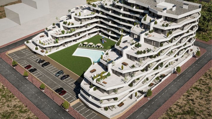 Moderne Wohnungen mit 2 Schlafzimmern, 2 Badezimmern, großer Terrasse, Kfz-Stellplatz und Gemeinschaftspool