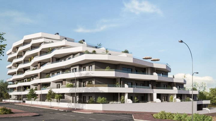 Moderne Wohnungen mit 2 Schlafzimmern, 2 Badezimmern, großer Terrasse, Kfz-Stellplatz und Gemeinschaftspool
