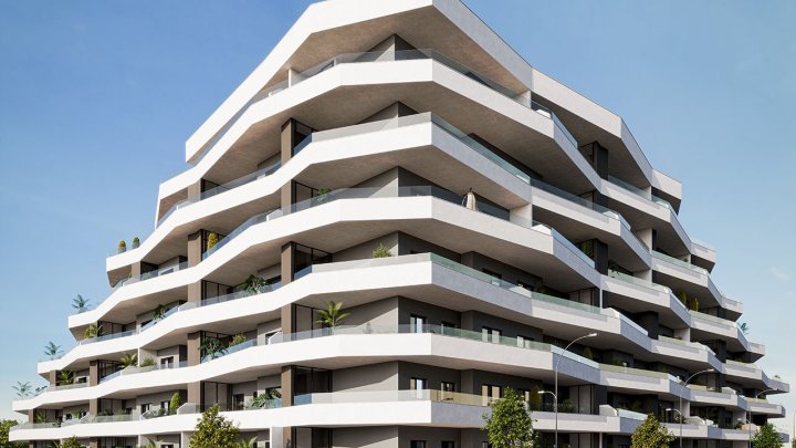 Moderne Wohnungen mit 2 Schlafzimmern, 2 Badezimmern, großer Terrasse, Kfz-Stellplatz und Gemeinschaftspool