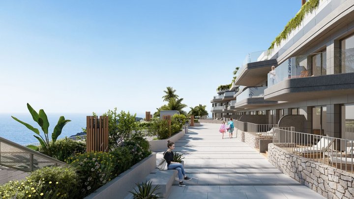 Fantastische Wohnungen mit 2 Schlafzimmern, 1 - 3 Badezimmern, Klimaanlage, Tiefgaragenstellplatz, Gemeinschaftspool und Meerblick