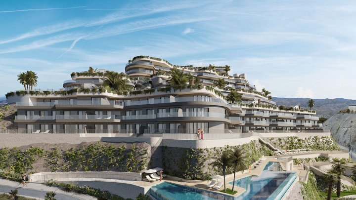 Fantastische Wohnungen mit 2 Schlafzimmern, 1 - 3 Badezimmern, Klimaanlage, Tiefgaragenstellplatz, Gemeinschaftspool und Meerblick