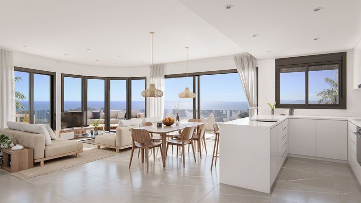 Fantastische Wohnungen mit 2 Schlafzimmern, 1 - 3 Badezimmern, Klimaanlage, Tiefgaragenstellplatz, Gemeinschaftspool und Meerblick