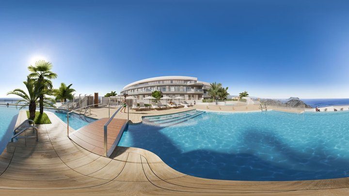 Fantastische Wohnungen mit 2 Schlafzimmern, 1 - 3 Badezimmern, Klimaanlage, Tiefgaragenstellplatz, Gemeinschaftspool und Meerblick