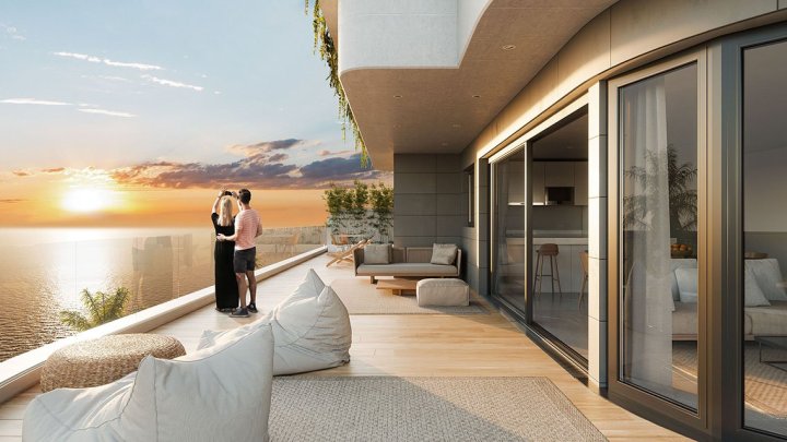 Fantastische Wohnungen mit 2 Schlafzimmern, 1 - 3 Badezimmern, Klimaanlage, Tiefgaragenstellplatz, Gemeinschaftspool und Meerblick