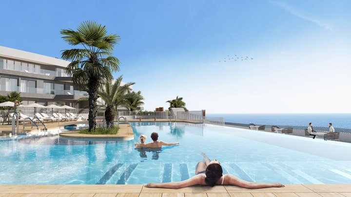 Fantastische Wohnungen mit 3 Schlafzimmern, 2 - 3 Badezimmern, Klimaanlage, Tiefgaragenstellplatz, Gemeinschaftspool und Meerblick