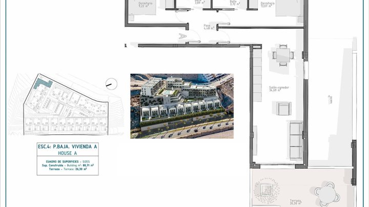 Appartements mit 2 Schlafzimmern, 2 Bädern, Tiefgaragenstellplatz und Gemeinschaftspool nur ca. 700 m vom Strand