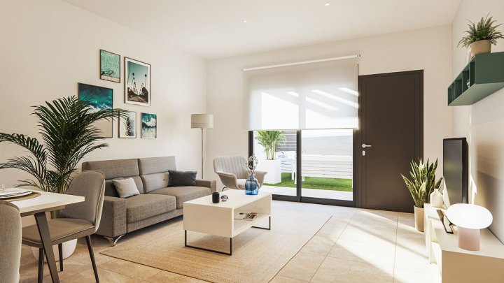Penthouse-Wohnungen mit 2 Schlafzimmern, 2 Bädern, Dachterrasse mit Meerblick, Tiefgaragenstellplatz und Gemeinschaftspool nur ca. 700 m vom Strand