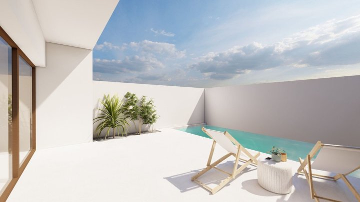 Reihenhäuser mit 3 Schlafzimmern, 3 Bädern, Dachterrasse und Privatpool